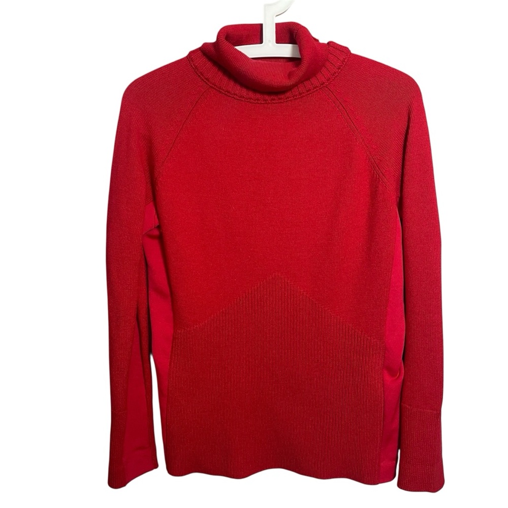 ATHLETA Mesa Hybrid Turtleneck Sweater Merino Wool Blend